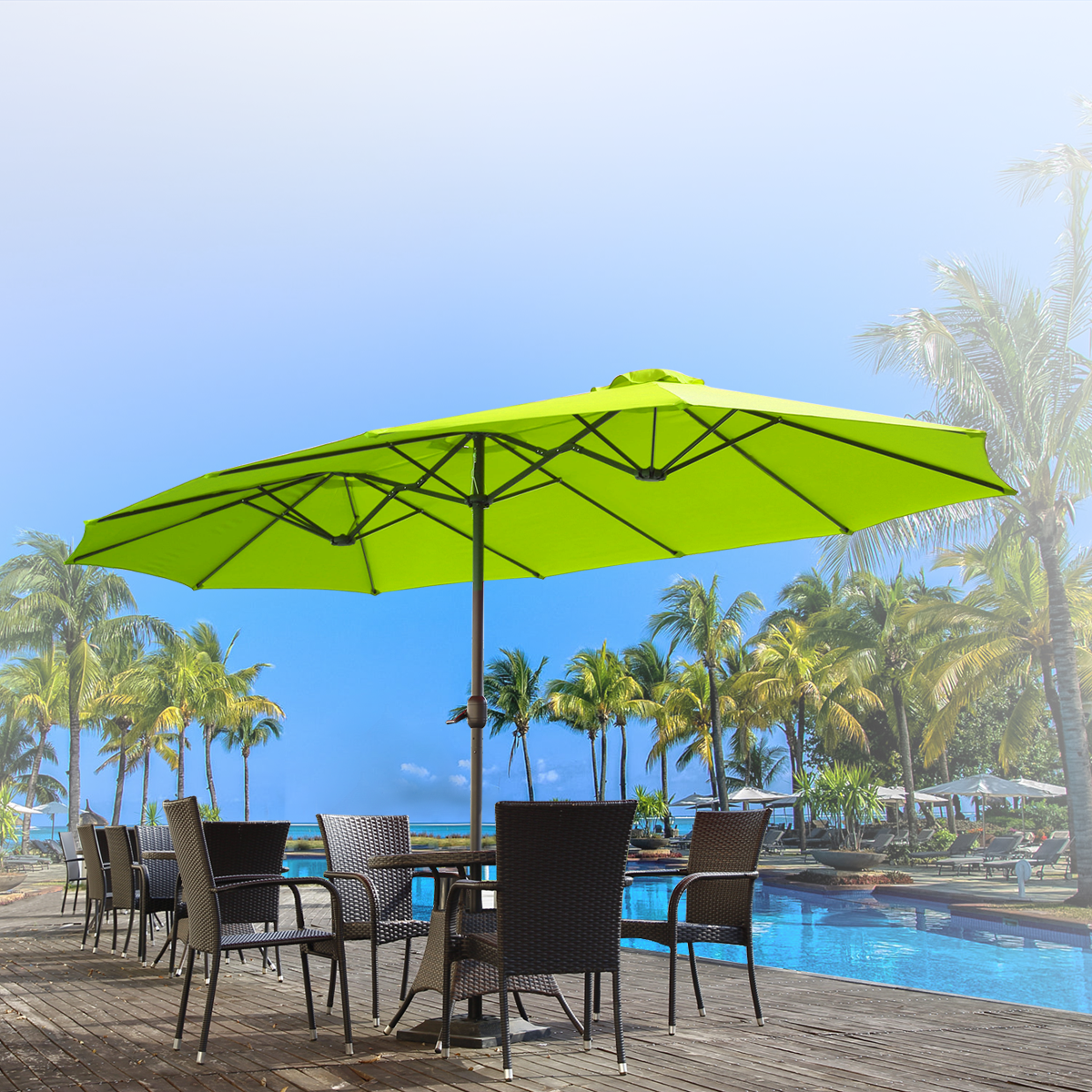 YODOLLA waterproof patio umbrella for swimming pools